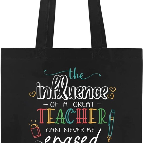 Canvas Teacher Bag with Pocket Spacious Gift for Teachers Women - Picture 2 of 7